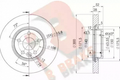 R BRAKE 78rbd26765 -  Тормозной диск